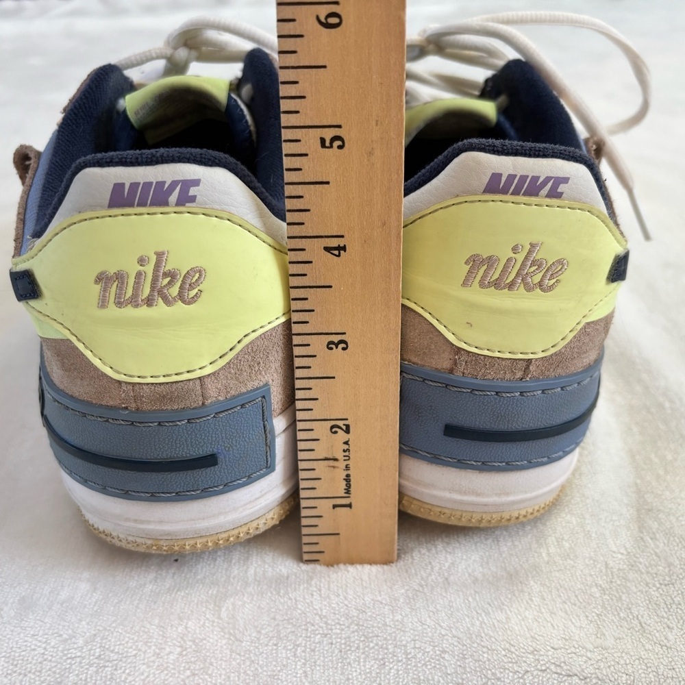 Nike Air Force 1 Shadow Multicolor Suede Sneakers Unisex CU8591-001 Size 9,5 - Picture 4 of 10